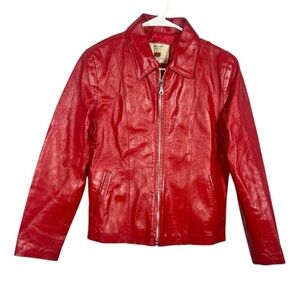 Misuri Arte Del Cuoio Firenze Red Vera Pelle Vintage leather Jacket Small